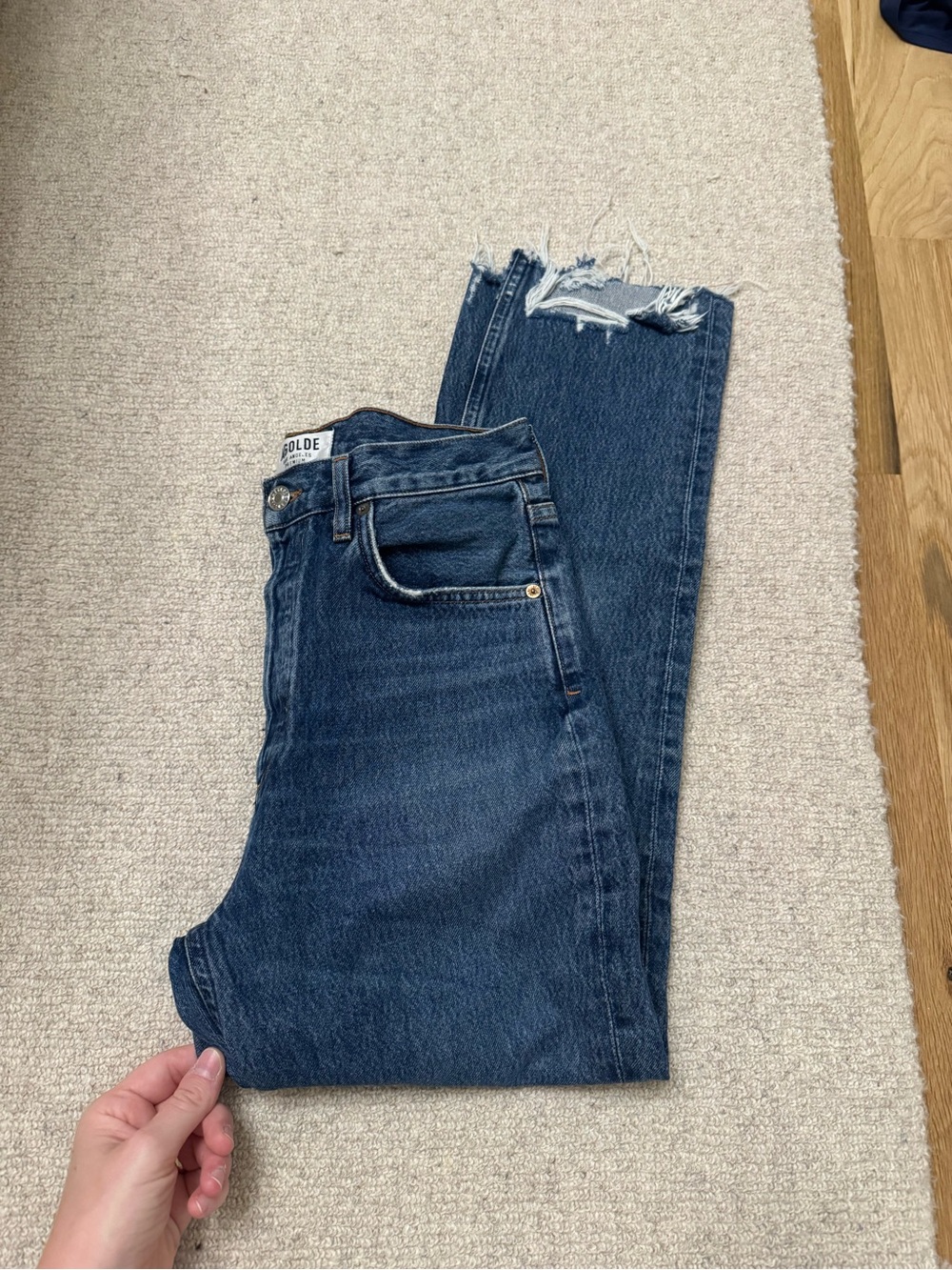 Agolde Riley High Rise straight Jean Crop - Picture 2 of 5
